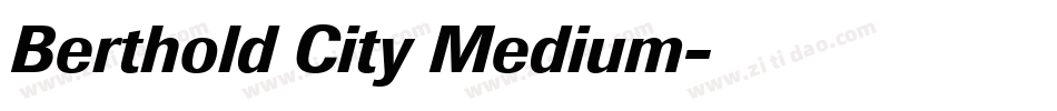 Berthold City Medium字体转换